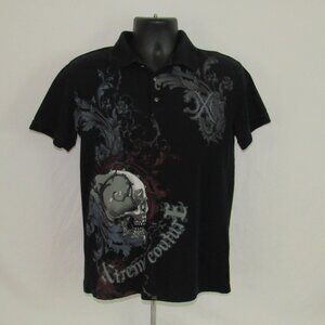 Xtreme Couture (by Affliction) Skull Graphic Polo Shirt / Mens Size Medium